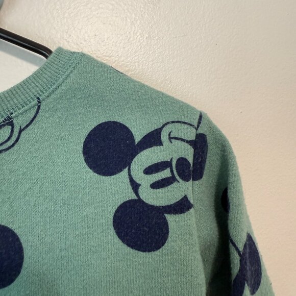 Disney Jumping Beans Baby Bean Mickey Mouse Sweatshirt 12M Green & Navy Unisex - Picture 2 of 5